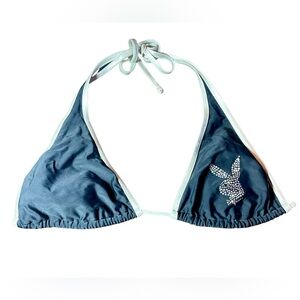 Playboy Bikini Top Swim Bling Rhinestone Stud